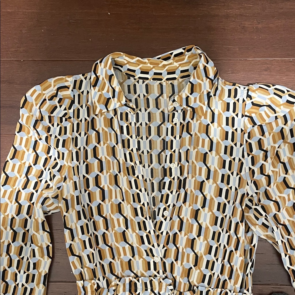 Maje Geometric Pattern Mini Dress - Picture 3 of 9
